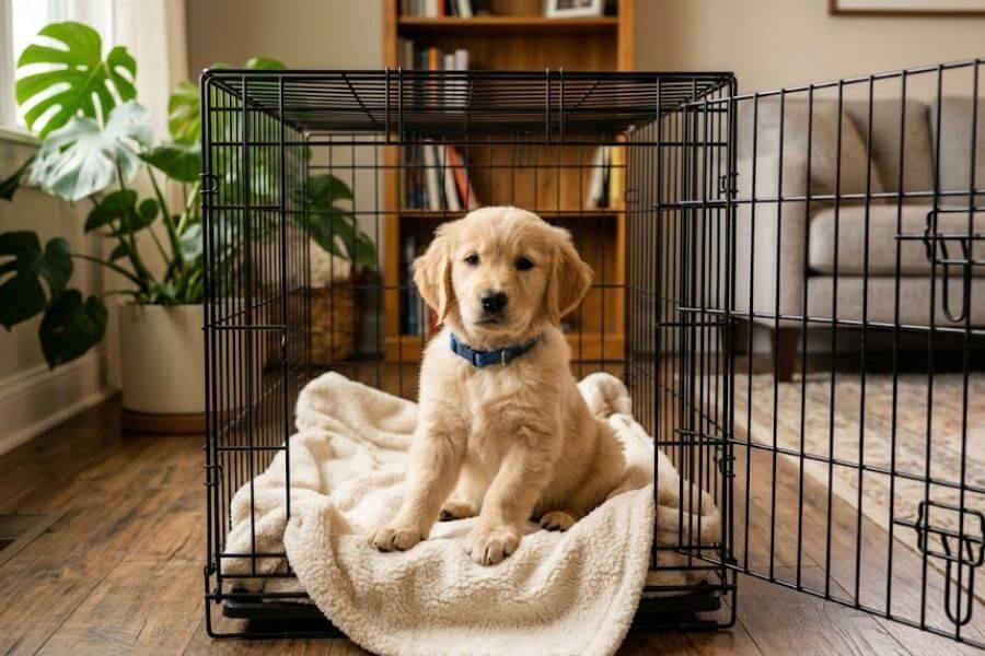 complete-guide-crate-training-golden-retriever-puppy