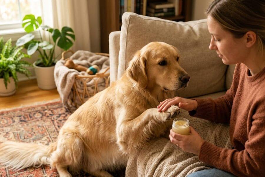 Read more about the article 8 Best Ways to Treat a Dog’s Dry & Cracked Paw Pads at Home