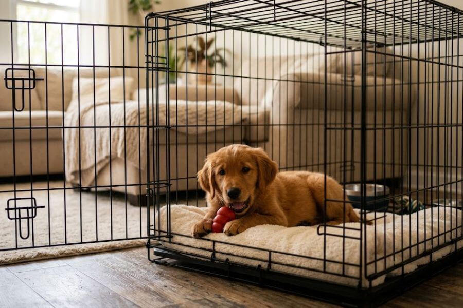 Read more about the article 6 Biggest Mistakes Owners Make When Crate Training a Golden Retriever