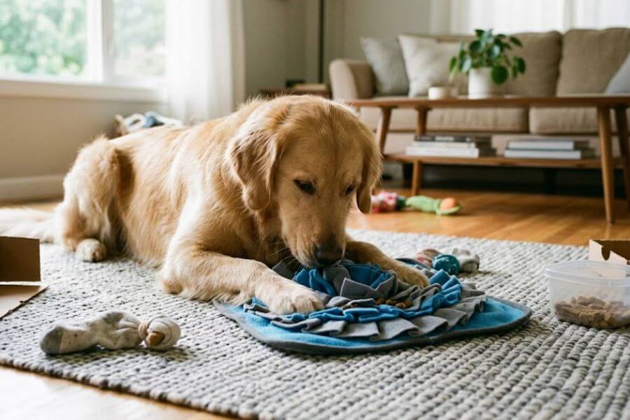 Read more about the article 11 Clever Mental Enrichment Games for Bored Dogs Home Alone