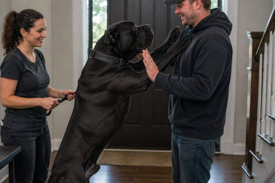 Read more about the article 5 Best Training Methods to Stop a Cane Corso From Jumping on Guests